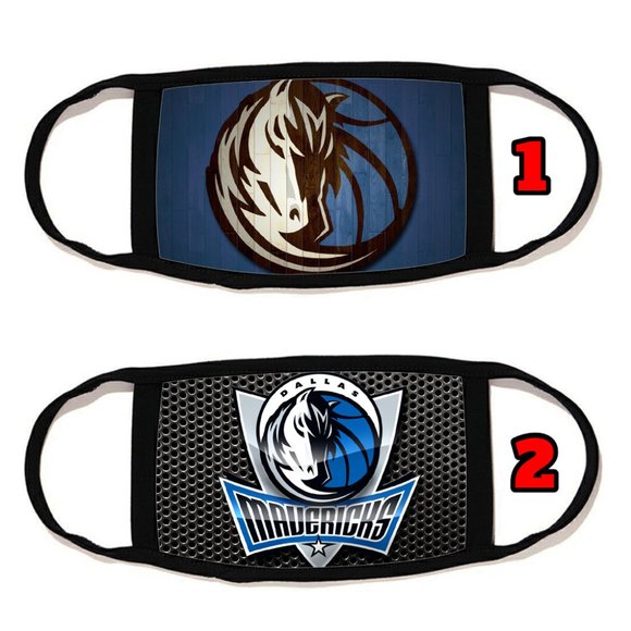 2 PACKS Dallas Mavericks face mask face cover